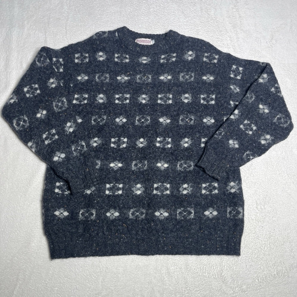 Morrison Fair Isle Pure New Wool Made in Scotland Nordic Sweater Women's 8